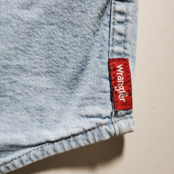 Wrangler Denim Mens Stretch Button Front Shirt Sz XL - Picture 10 of 16